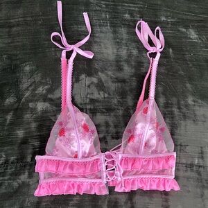 For Love & Lemons Rose Bloom bra